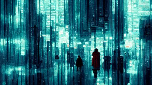 Shopping street in the rain