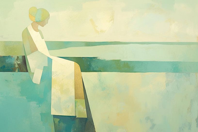 Frau Horizont | Gelassene Kontemplation von Wunderbare Kunst