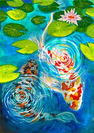 Koi-Fischen von Dominique Bonne