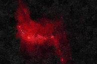 Abstract in zwart rood van Maurice Dawson thumbnail
