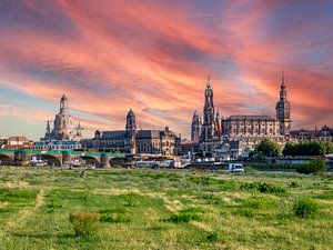 Dresdener Skyline am Elbufer