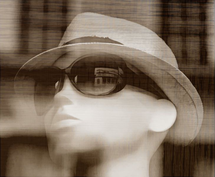 Mannequin avec chapeau et des lunettes été par Mieneke Andeweg-van Rijn