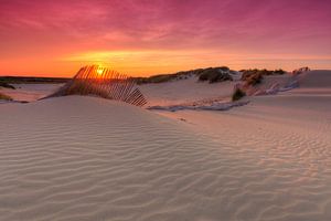 Coucher de soleil dans les dunes près de Kijkduin La Haye