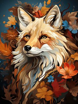 Portrait fox by Eva Lee
