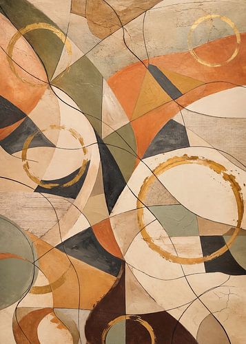 Teintes de terre, style abstrait "beige"
