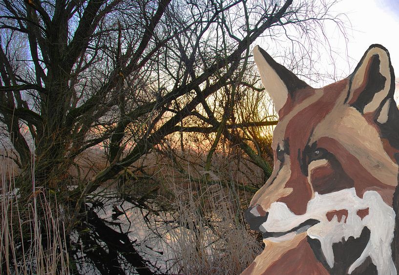 Fox in the Oostvaaarders by De Verbeelding