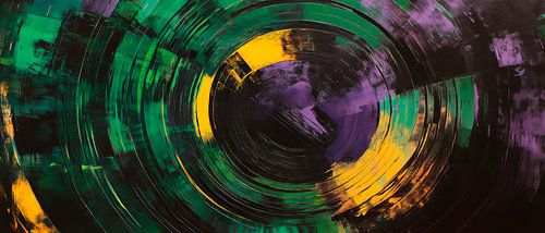 Bunte abstrakte Spirale im Farbfokus