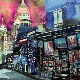 Paris, Artists’ Quarter on Montmartre by Johann Pickl