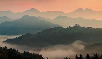 Sv Tomaz im Morgenlicht, Slowenien von Adelheid Smitt