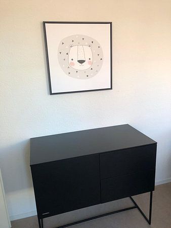 Chambre de bébé, décoration murale, gris blanc noir,