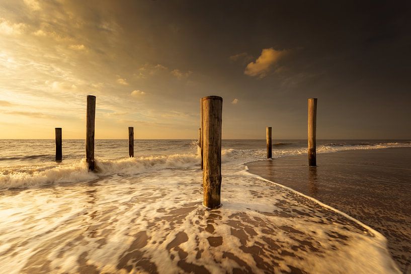 Palm village Petten in the sea during sunset by KB Design & Photography (Karen Brouwer)