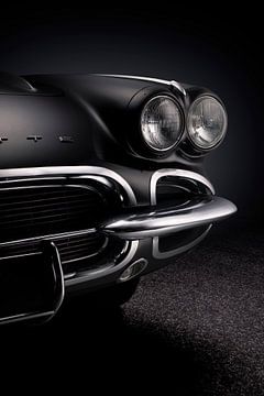 Chevrolet Corvette C1 Convertible 1962 avant en chrome noir