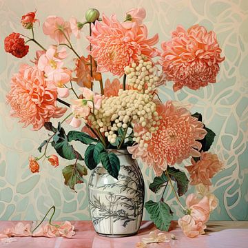 Florales Porträt von Wunderbare Kunst