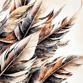 Aquarelle de plumes #Feathers sur JBJart Justyna Jaszke