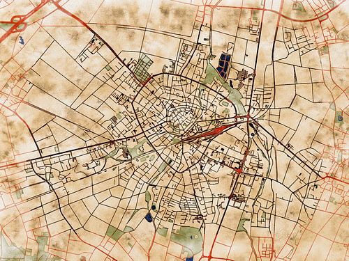 Carte de Euskirchen avec le style 'Serene Summer'