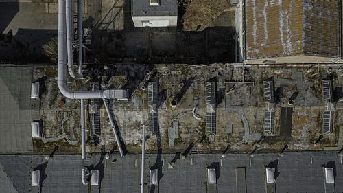 Drone beeld van een verloren plaats