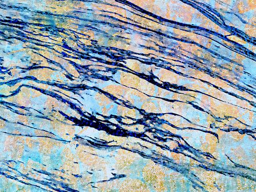 Gouden Zee een moderne natuurexpressionist in blauw goud