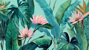 Tropische Blumen Botanische Freude in frischen Farben