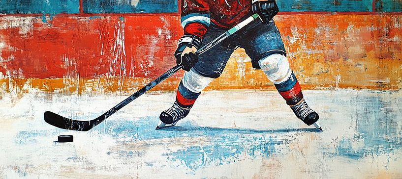 Hockeyschläger | Spieler in Aktion mit Hockeyschläger von OMG Art