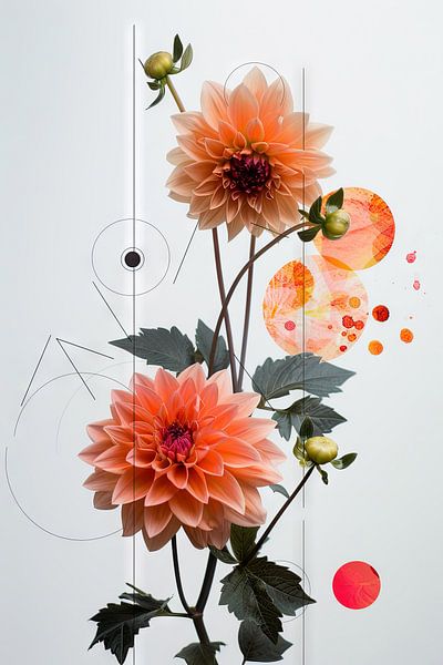 Dahlien von Poster Art Shop