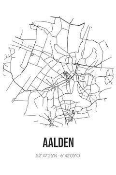 Aalden (Drenthe) | Carte | Noir et Blanc sur Rezona