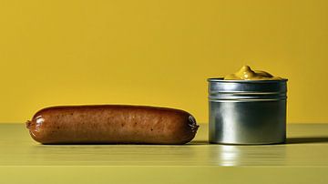Bratwurst with mustard by Frank Heinz