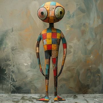 colourful whimsical doll by Gelissen Artworks