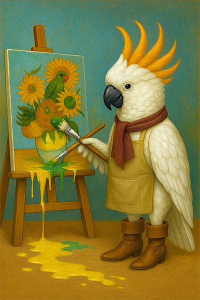 Art for Kids - Cacatoès van Gogh par Moonheart Artworks