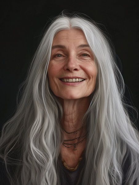 Stralende levensvreugde, rijpe schoonheid van fernlichtsicht