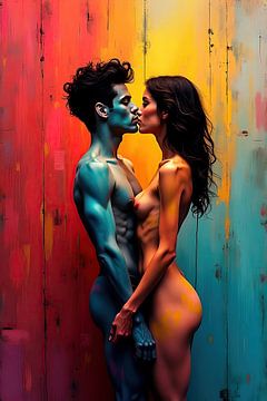 Künstlerische nackte Frau und Mann von Egon Zitter