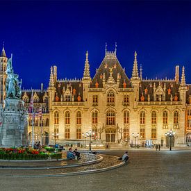 Marktplein met monument in Gent België van FineArt Panorama Fotografie Hans Altenkirch