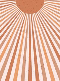 Minimal Retro Art in Terracotta by Dina Dankers