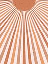 Retro inspiriertes Poster im Boho-Stil. Sun Burst in warmen Terrakotta-Farben. Minimalistische moder von Dina Dankers Miniaturansicht