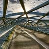 Bicycle bridge De Netkous in Rotterdam in HDR by W J Kok