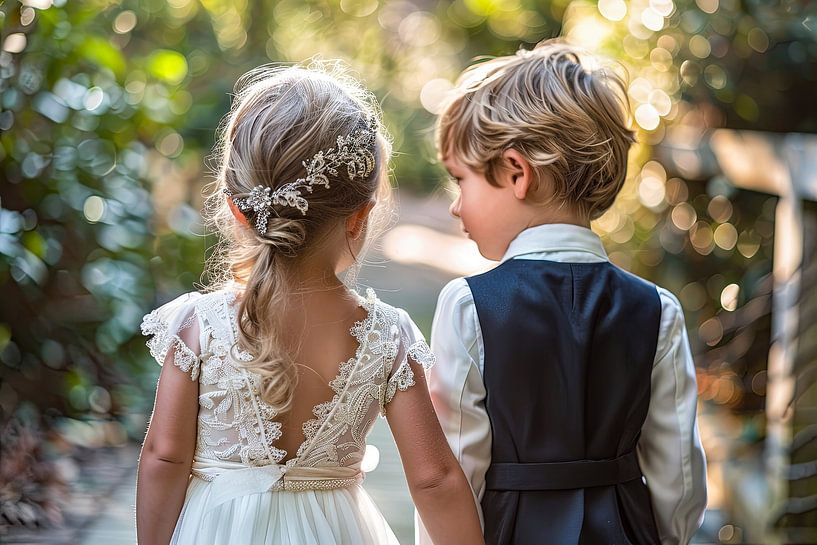 Kinder wandern gemeinsam durch die Natur von Egon Zitter