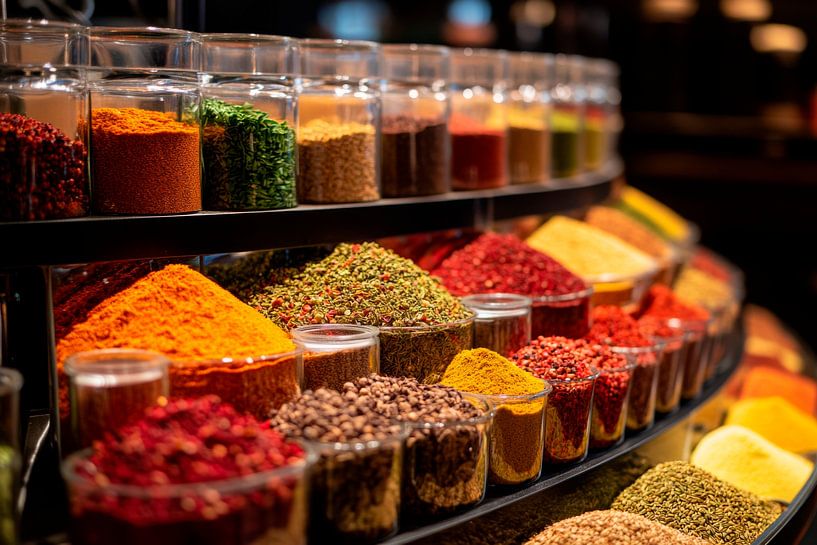 Colourful spice rack by Poster Art Shop
