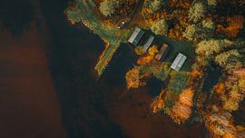 Boathouses in Autumn by Jochen Fuchs
