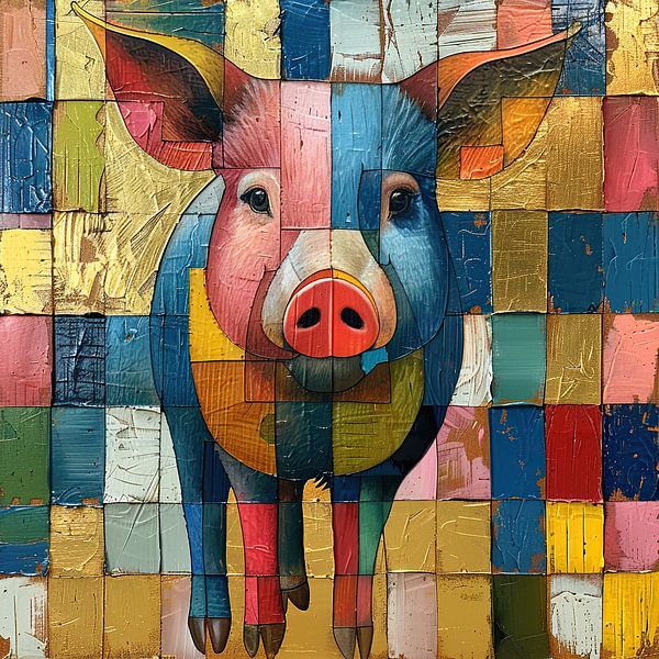 Pig | Pig Colourful by Modern Collection
