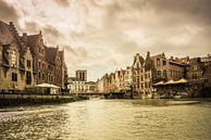 Binnenstad Gent, Belgie, vanaf de rivier De Leie van Jille Zuidema thumbnail