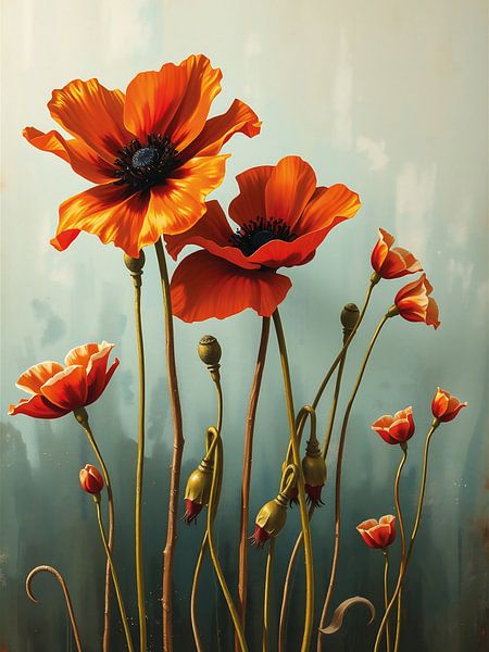 Mohnblumen im Wind von Mandy haeck Schreve