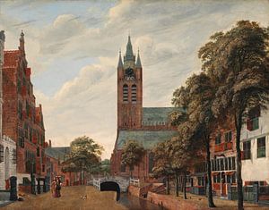 Ansicht des Oude-Delft-Kanals, Delft, Jan van der Heyden