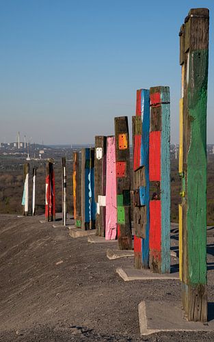 Landmark on the Haniel slag heap, Bottrop, Germany