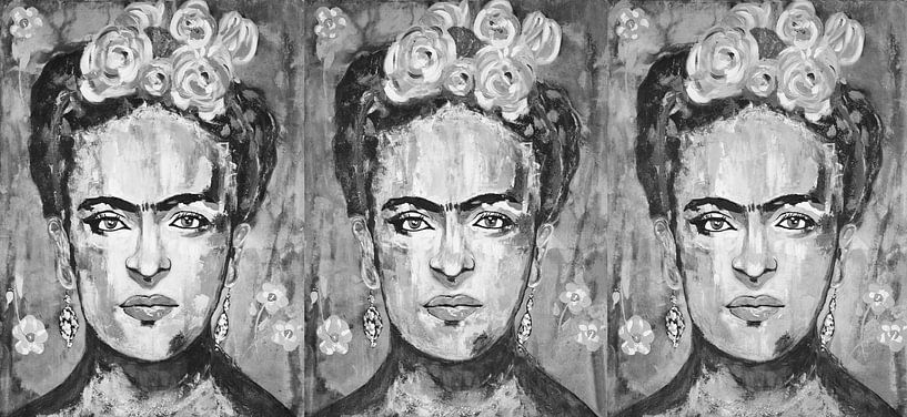 Triple Frida Kahlo par Kathleen Artist Fine Art
