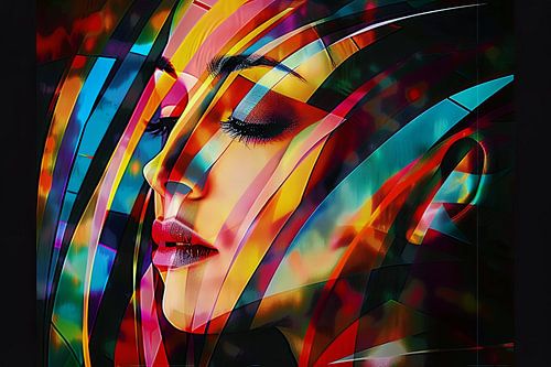 abstract portret vrouw