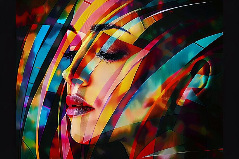 abstract portrait woman by Egon Zitter