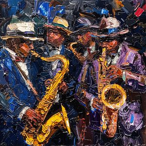 Jazz spielende Musiker abstrakt