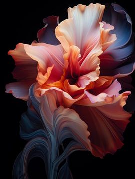 Fleurs modernes abstraites et colorées sur Thea