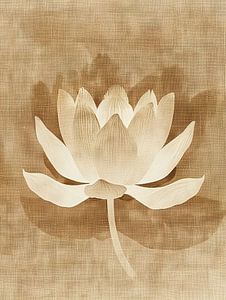 Blumenbild Beige | Silent Lotus Elegance