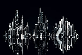 Metropolis in Chrom von Gerry van Roosmalen