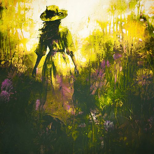 Het zomerbos uitwandelend..